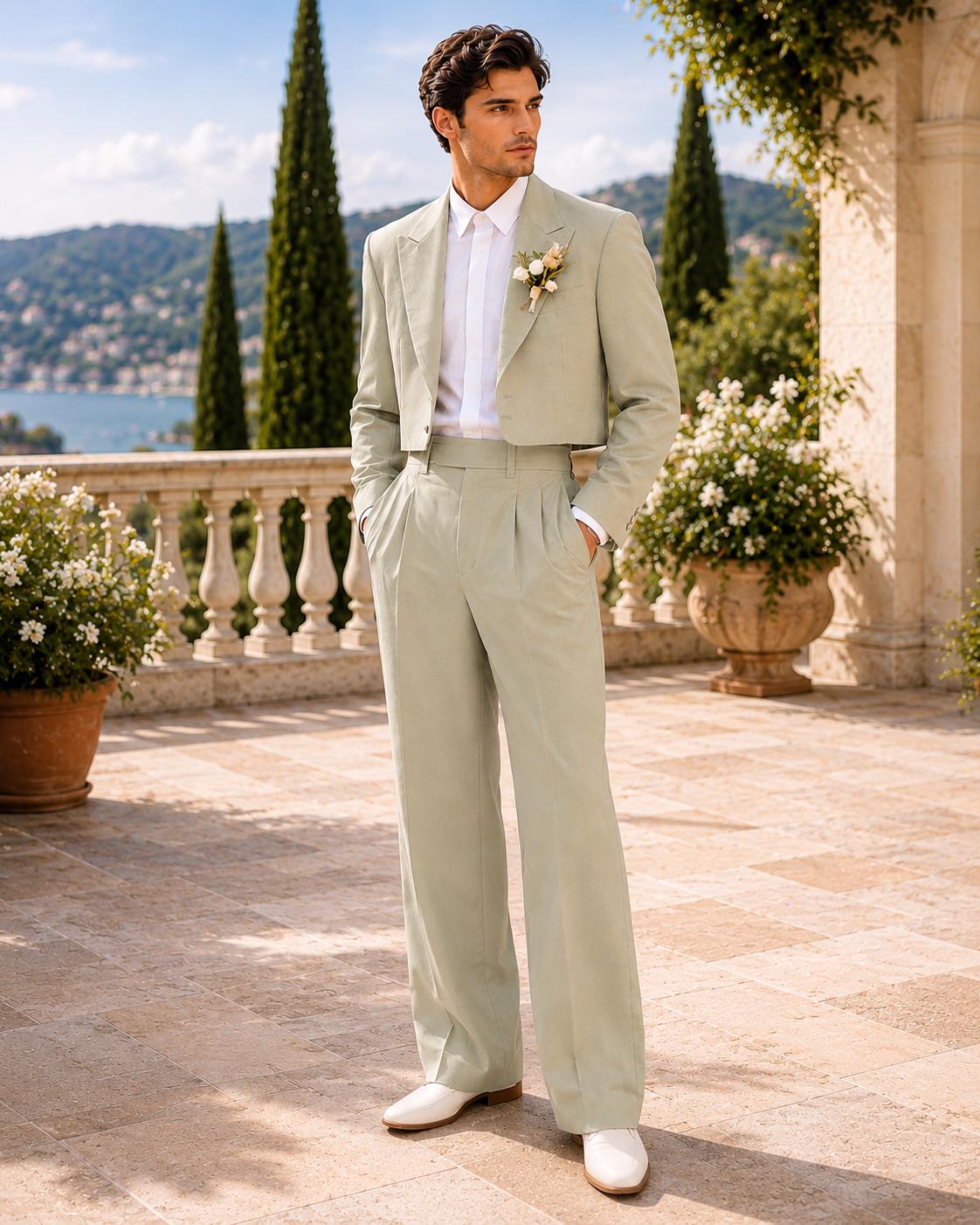 Sage Suit Pants Men - Etsy