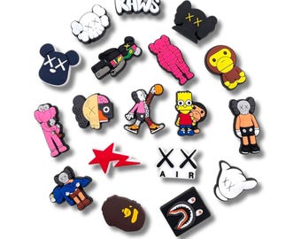 18 Pcs Game Roblox Inpired Shoe Charms, Sandals Charms, PVC Shoe Decorations Accessories, Kawaii Kwa Gift