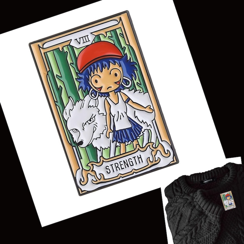 Studio Ghibli Tarot Emaljnålar Set: Totoro, Spirited Away, Prinsessan Mononoke bild 4