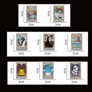 Studio Ghibli Tarot Emaljnålar Set: Totoro, Spirited Away, Prinsessan Mononoke bild 2