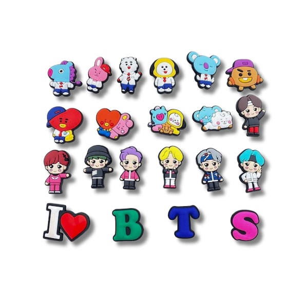 21 st BT2 skoberlocker, sandalberlocker, PVC-skodekorationer, arméfan KPOP skoberlocker, kawaii present