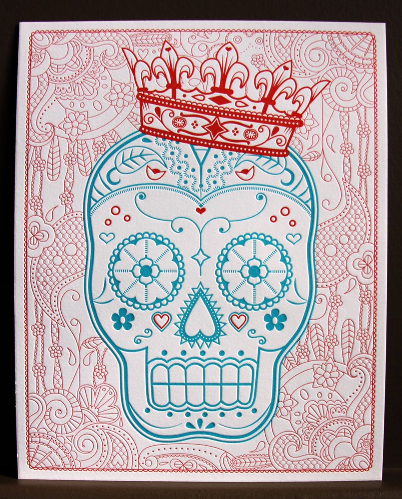 Skull King Print Etsy