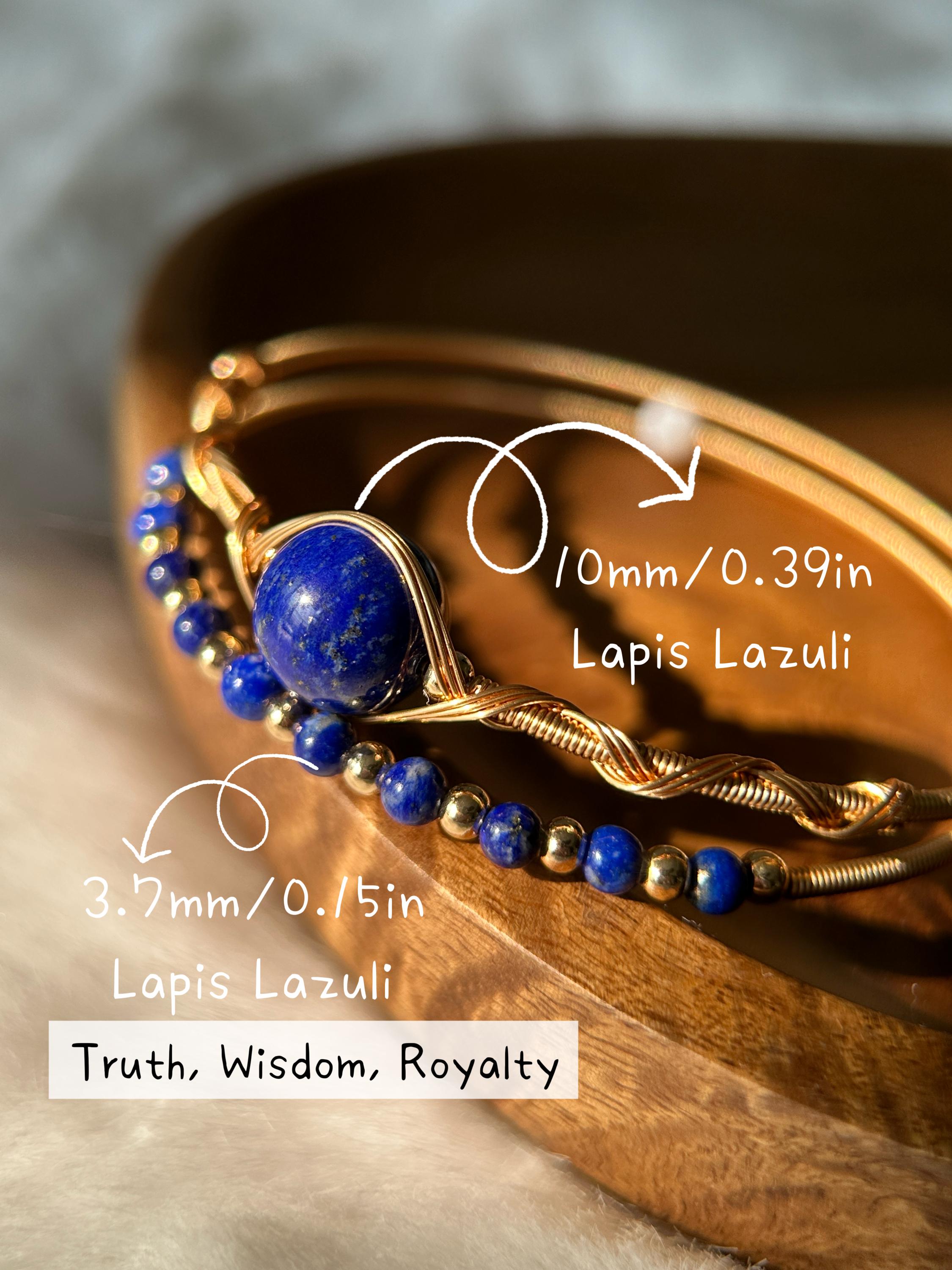 Stone Bangle Lapis Lazuli - Etsy