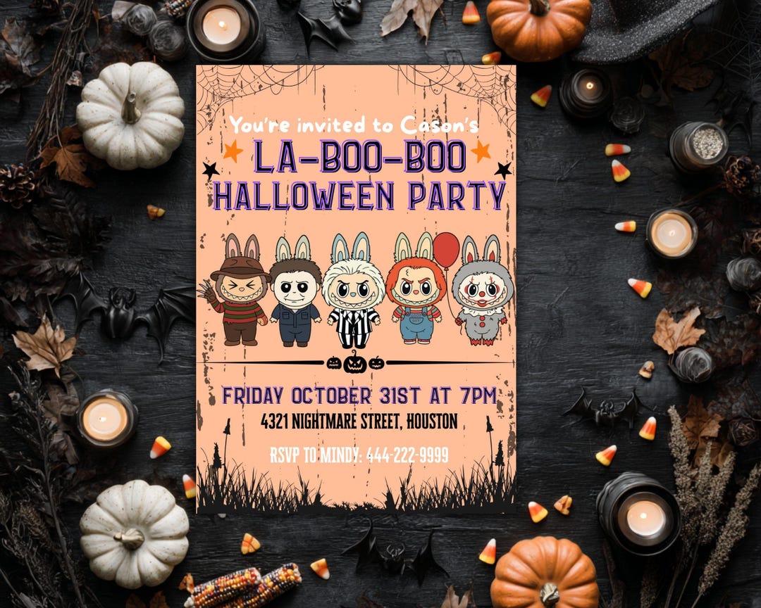 The Monster Labubu, Calling All the Monsters Halloween Invitation ...