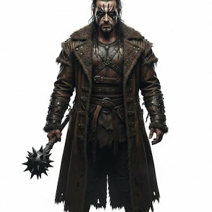 The Undertaker’s Coat – Men’s Gothic Leather Long Coat | Dark Fantasy & Reaper Cosplay