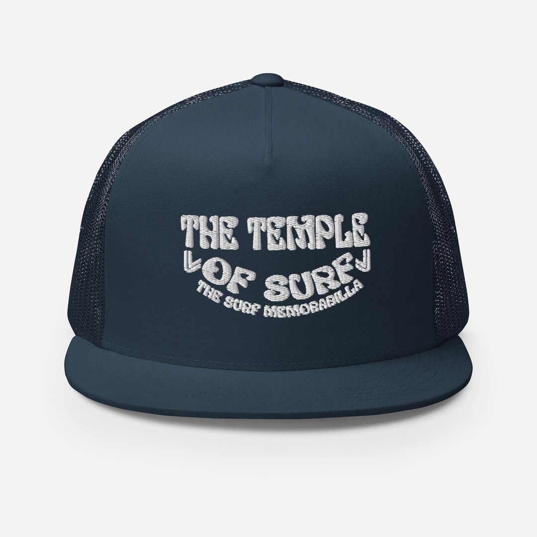 Surfer Cap Surf Trucker Cap • Temple of Surf Hat • Embroidered Wave Cap • Surfer ...