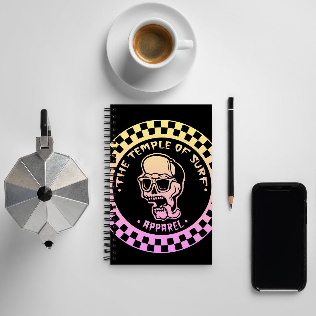 Surf Spiral Notebook • Temple of Surf Journal • Wave Design Notebook ...