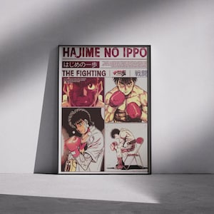 Manga Poster Print Hajime no Ippo, Japanese Boxing Fighter Retro Anime Poster, Gift for Anime Fans, Shonen Jump Aesthetic