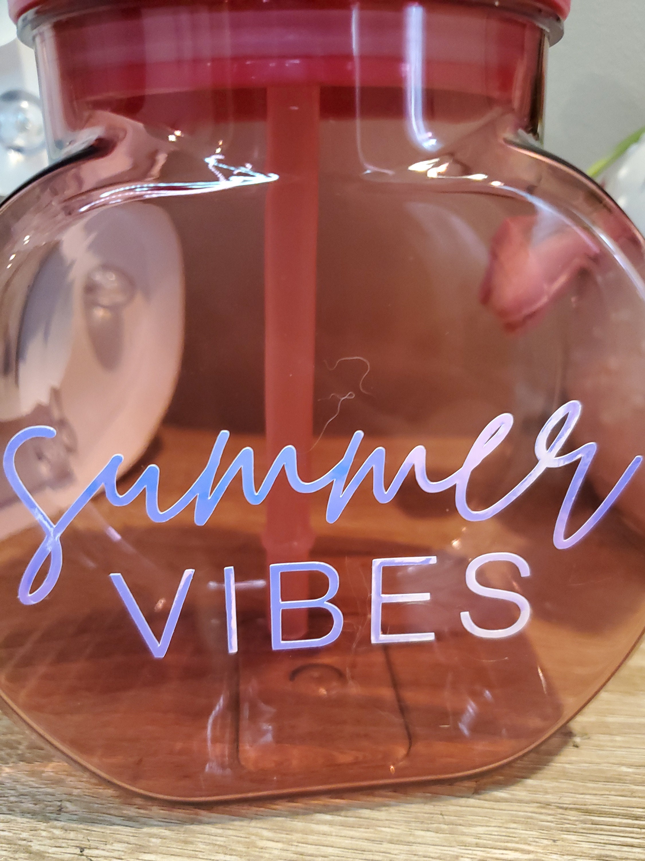 Summer Vibes Fishbowl Tumbler Pink Beach Cup with Etsy