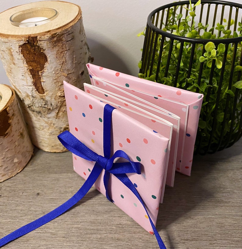 Pink Polka Dot Mini Photo Album Scrapbook