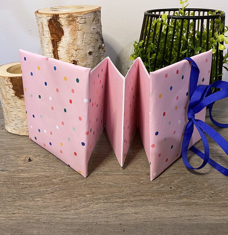 Pink Polka Dot Mini Photo Album Scrapbook
