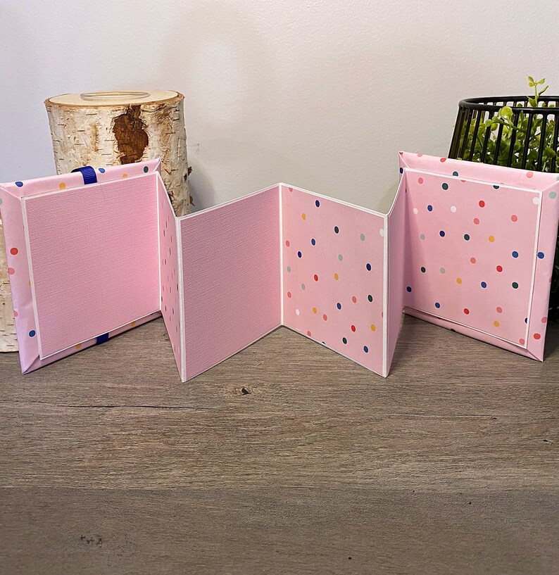 Pink Polka Dot Mini Photo Album Scrapbook