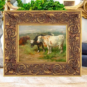 Fab Cow Oil Painting Print on Canvas