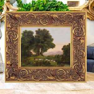 Pastoral Oil Painting Print on Canvas, Sheep