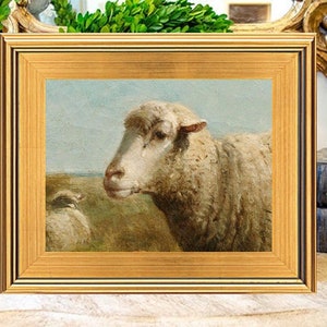Fab Sheep Oil Painting Print on Canvas