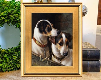 Gorgeous Dog Oil Painting Print on Canvas