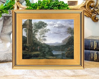 French Landscape Print, Art Print on Canvas, Claude Lorrain