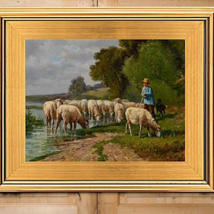 Fab Sheep Oil Painting Print on Canvas