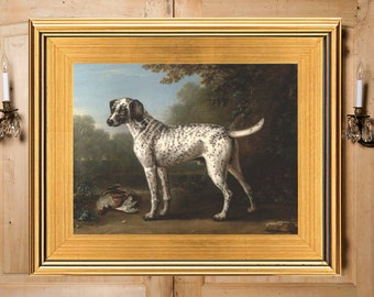 Fab Dog Oil Painting Print on Canvas, A Grey Spotted Hound, John Wootton