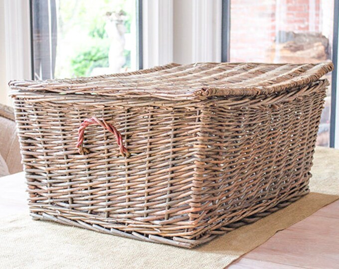 Antique FRENCH Willow Basket Hamper From France Etsy