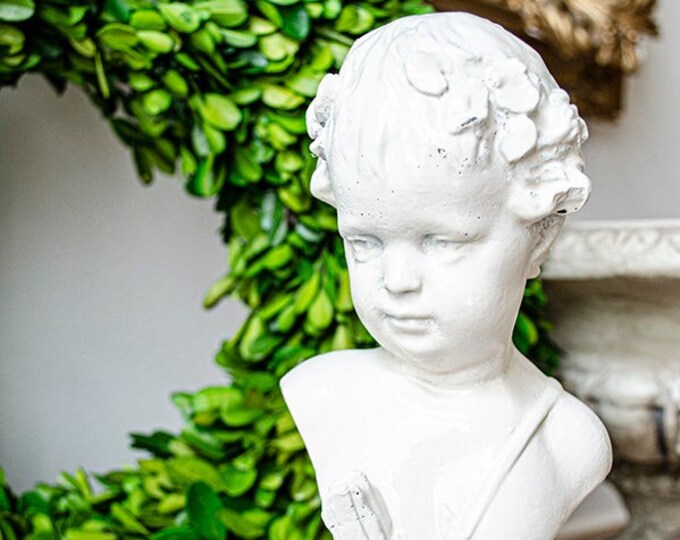 Vintage French Cherub Bust Statue Etsy