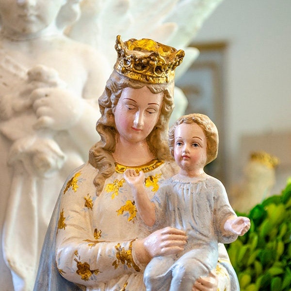Mary Queen of Heaven, Our Lady of Victory Statue, Madonna with Christ Child
