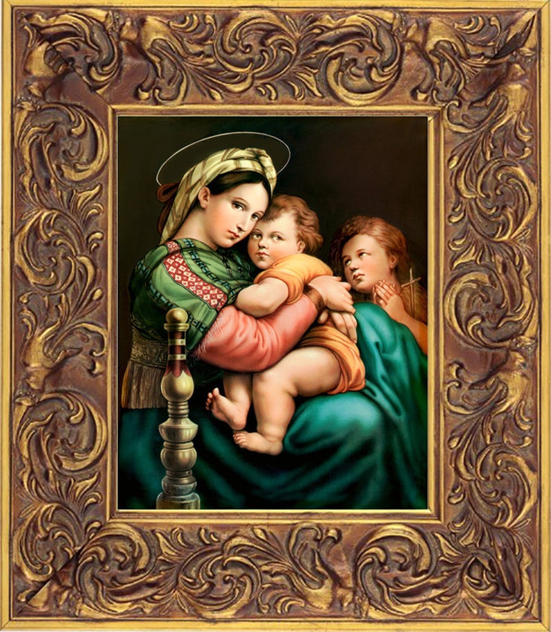 Raphael Madonna of the Chair Print: Renaissance Print on Canvas - Etsy