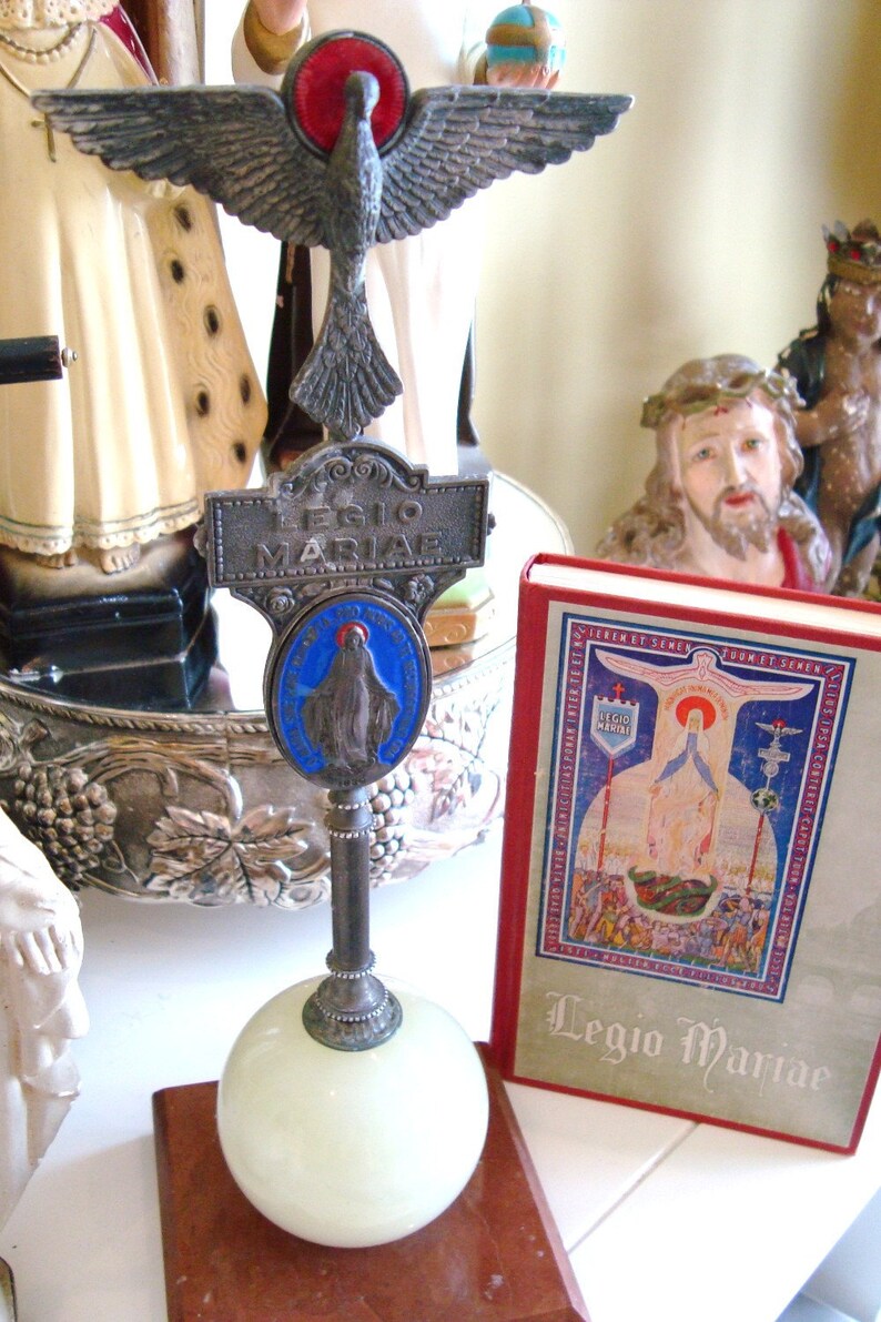 RARE Legion of Mary Icon Statue and Book | Etsy