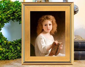 The Storybook Oil Painting Print on Canvas, Bouguereau