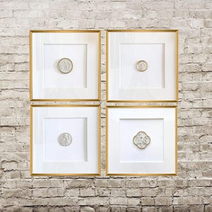 Framed Intaglios, Set of Four, Framed and Matted, Religious, Intaglio Art, Catholic