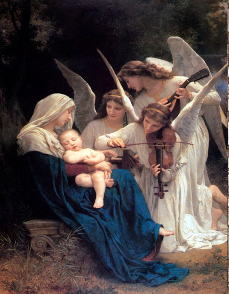 The Song of the Angels, Print on Canvas, William Bouguereau Art - Etsy