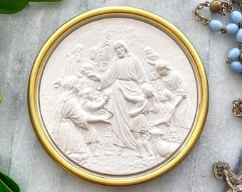 Religious Intaglio, Jesus Surrounded with Children and a Lamb