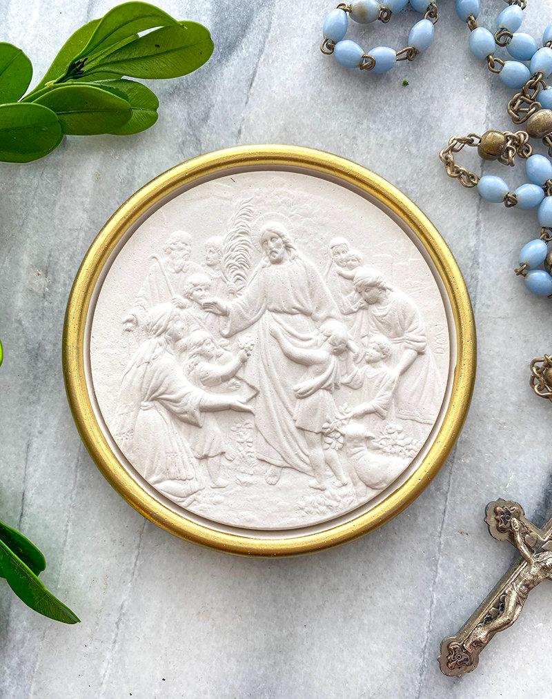 Religious Intaglio, Jesus Surrounded With Children & A Lamb