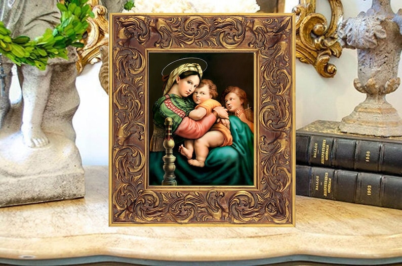 Raphael Madonna of the Chair Print: Renaissance Print on Canvas - Etsy