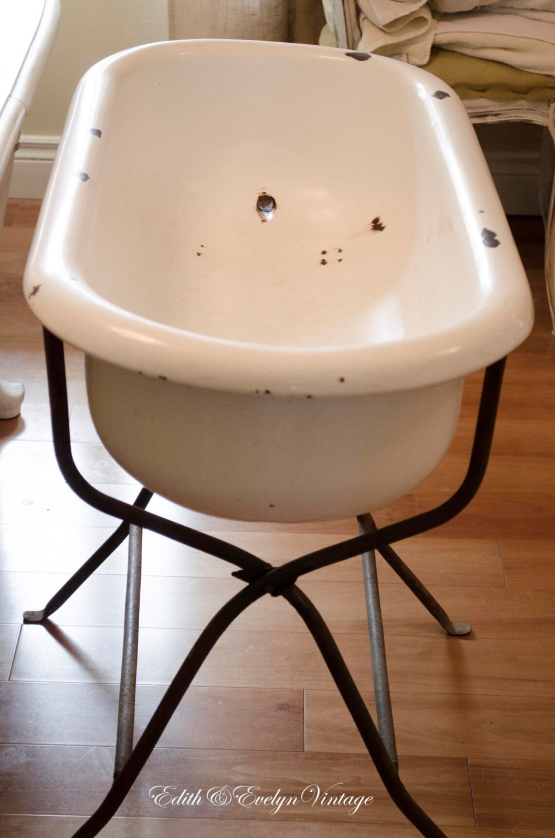 Antique European Baby Bathtub with Stand Porcelain and Cast Etsy