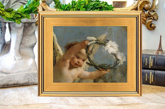 Magnífico ángel pintura al óleo impresa sobre lienzo - Etsy