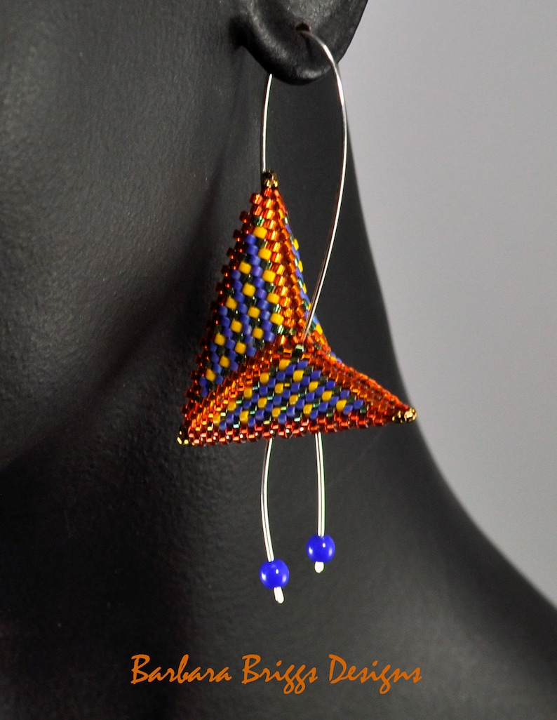 Tutorial for Color Play Warped Square Mixed Pattern Drop Earrings image 4