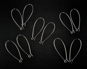 Ear Wires - Silver Silver-plated Stainless Steel