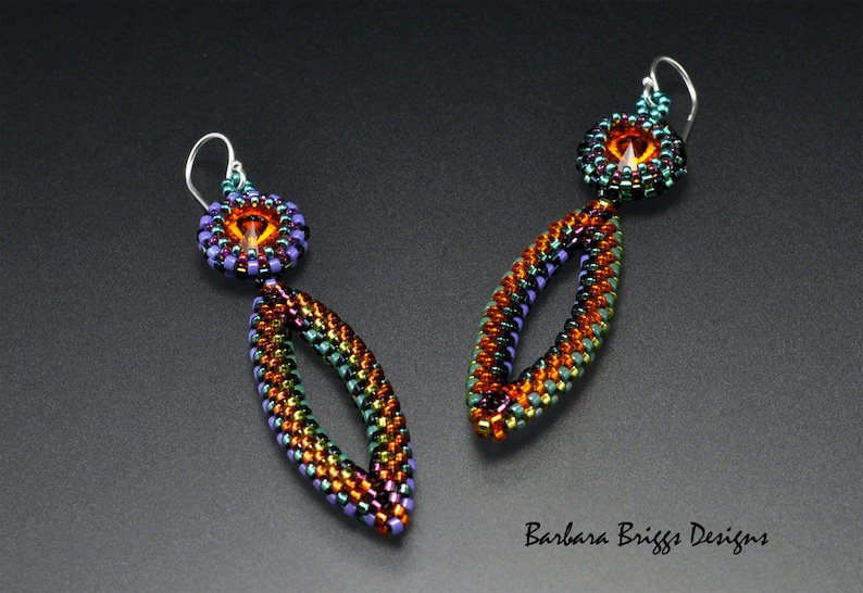 Tutorial for the Geometric Oval Component Drop Earrings image 4