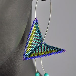 Tutorial for Color Play Warped Square Mixed Pattern Drop Earrings image 7