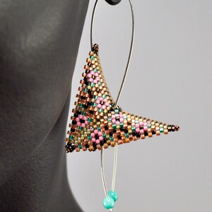 Tutorial for Color Play Warped Square Mixed Pattern Drop Earrings image 6