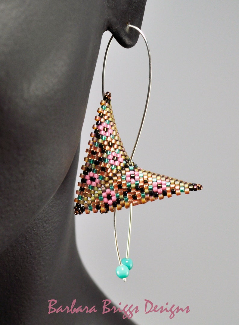 Tutorial for Color Play Warped Square Mixed Pattern Drop Earrings image 6