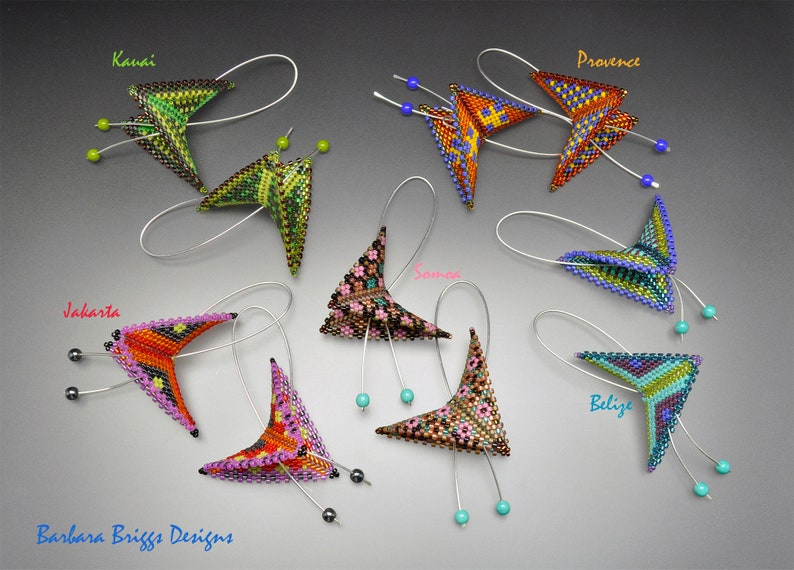 Tutorial for Color Play Warped Square Mixed Pattern Drop Earrings image 2