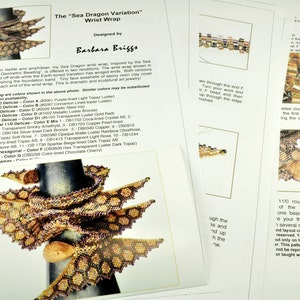 Tutorial for the &quot;Sea Dragon Variation&quot; Wrist Wrap (inspired www.ContemporaryGeometricBeadwork.com)