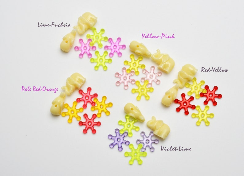 Novelty Beads Elephant Beads With Spoke Bead Components Etsy