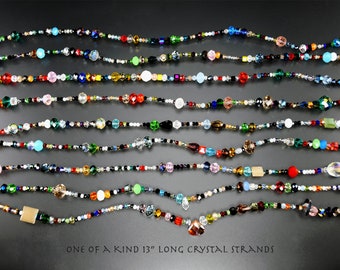 One-of-a-Kind 13" Long Crystal Strands