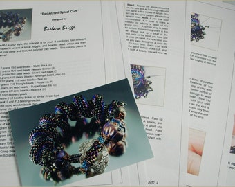 SALE!  Tutorial for the "Bedazzled Spiral Cuff" Beaded bracelet