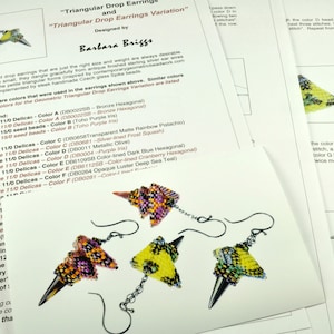 Tutorial for the "Triangular Drop Earrings and Variation" (inspired by contemporarygeometricbeadwork.com)