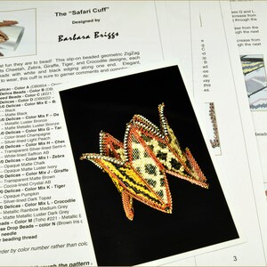 SALE!  Tutorial for the "Safari Cuff" (inspired by Contemporary Geometric Beadwork)