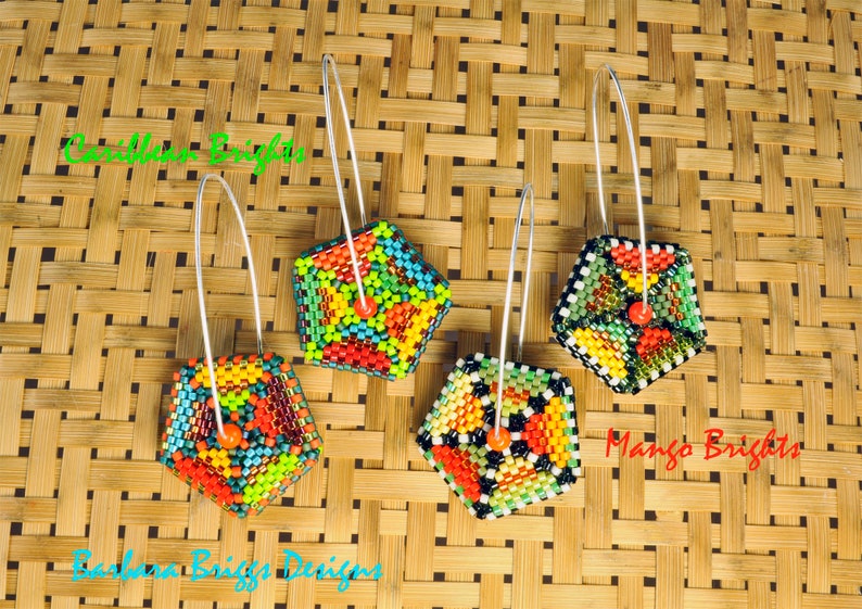 Tutorial for the Color Play Pentagon Geometric Drop Earrings image 2